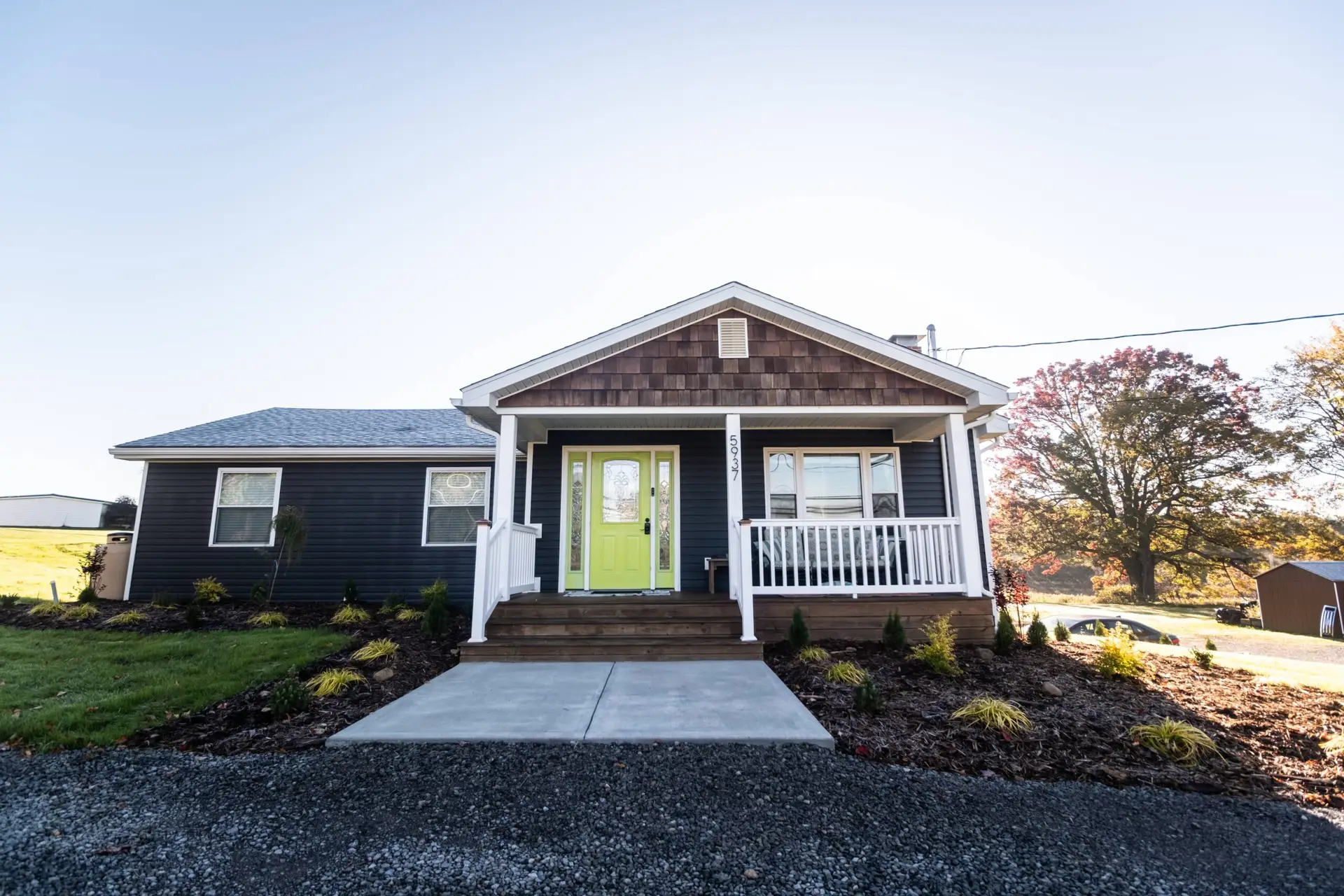 Beautiful and modern home, and front porch