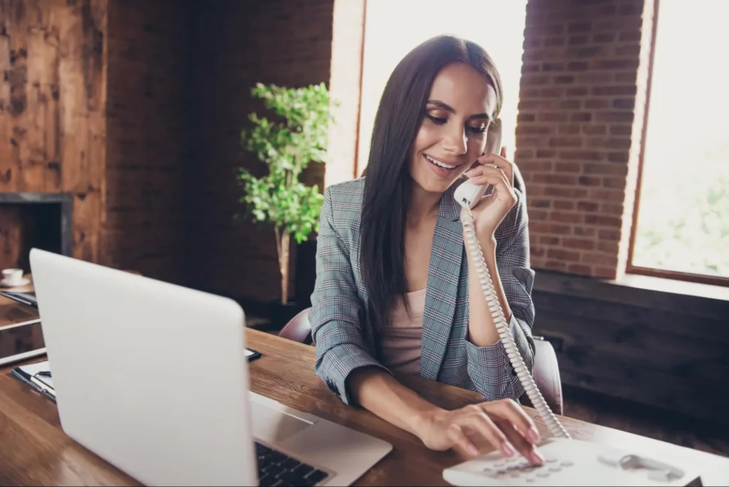 Bonner Realty agent taking calls from interested property investors across the country.