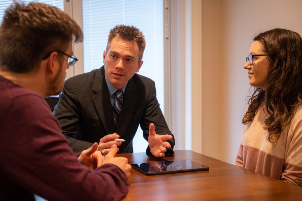 Bonner realty agent offering helpful advice to a couple looking to sell a relative’s home.