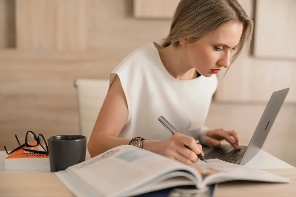An answer to the question “why hire a Real Estate Agent” represented by the dedication that this Realtor shows in her research.