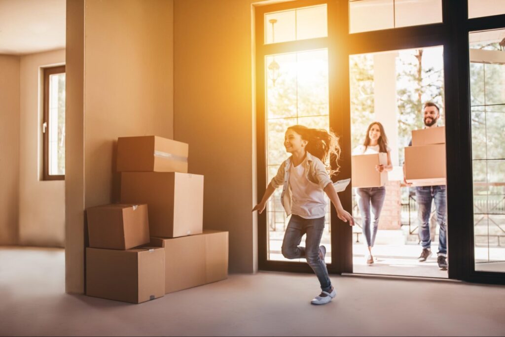 Family enjoying a new home they could buy through pricing their home fairly