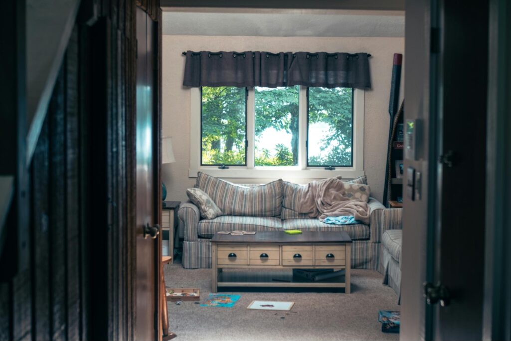 Cluttered Grove City, PA home interior that may struggle to sell in today’s Mercer County market.